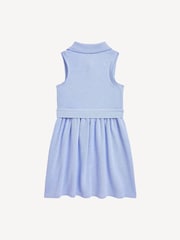 Polo Ralph Lauren Blue Girls Belted Knit Oxford Polo Dress - Image 2 of 2
