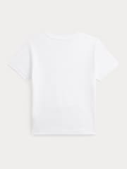 Polo Ralph Lauren White Boys Polo Bear Graphic Cotton Jersey T-Shirt - Image 2 of 2