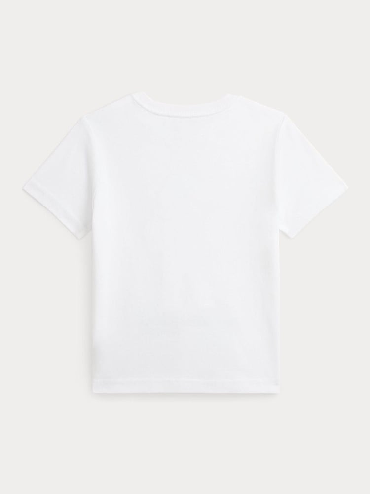 Polo Ralph Lauren White Boys Polo Bear Graphic Cotton Jersey T-Shirt - Image 2 of 2 Polo Ralph Lauren White Boys Polo Bear Graphic Cotton Jersey T-Shirt - Image 2 of 2