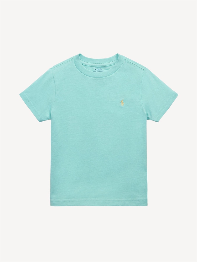 Polo Ralph Lauren Teal Blue Boys Jersey Crewneck T-Shirt - Image 1 of 2