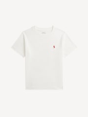 Polo Ralph Lauren White Boys Surfboard Graphic 100% Cotton Jersey T-Shirt - Image 1 of 2