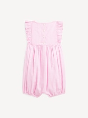 Polo Ralph Lauren Pink Seersucker Rompersuit - Image 2 of 2