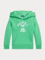 Polo Ralph Lauren Green Boys Logo Fleece Jersey Hoodie - Image 3 of 4