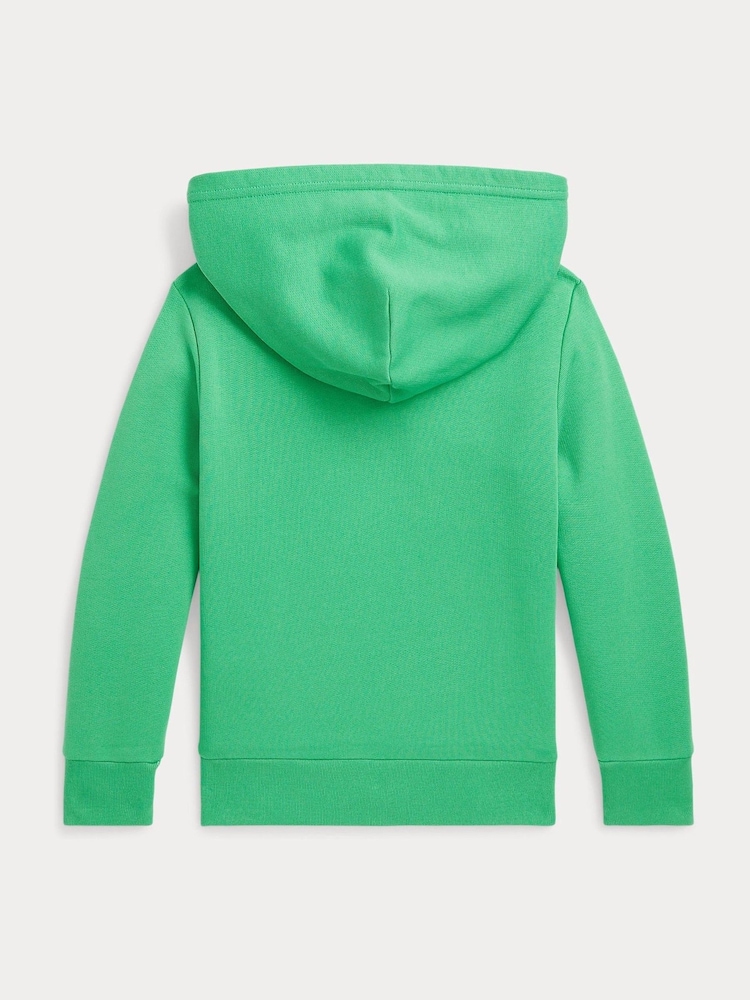 Polo Ralph Lauren Green Boys Logo Fleece Jersey Hoodie - Image 4 of 4 Polo Ralph Lauren Green Boys Logo Fleece Jersey Hoodie - Image 4 of 4