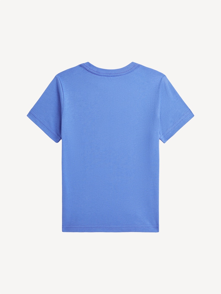 Polo Ralph Lauren Blue Boys Polo Bear Graphic Cotton Jersey T-Shirt - Image 2 of 2 Polo Ralph Lauren Blue Boys Polo Bear Graphic Cotton Jersey T-Shirt - Image 2 of 2