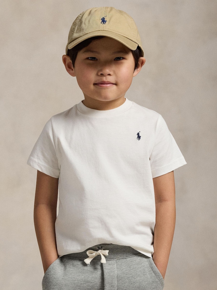 Polo Ralph Lauren White Jersey Short Sleeve T-Shirt - Image 1 of 5