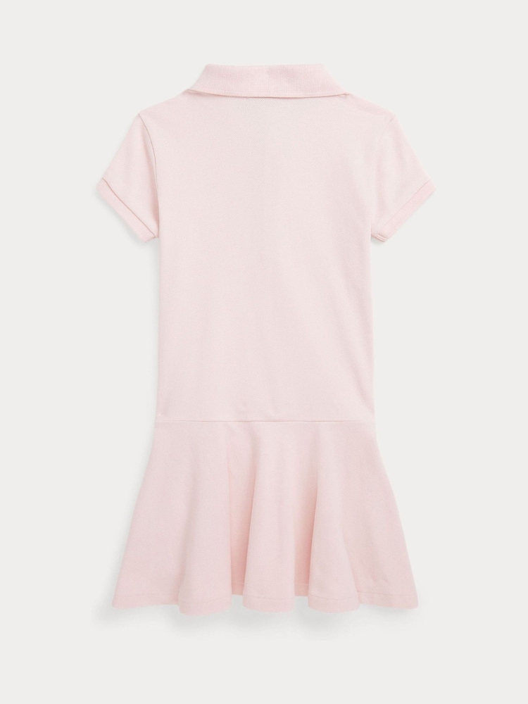 Polo Ralph Lauren Pink Girls Stretch Pique Polo Dress - Image 2 of 2 Polo Ralph Lauren Pink Girls Stretch Pique Polo Dress - Image 2 of 2