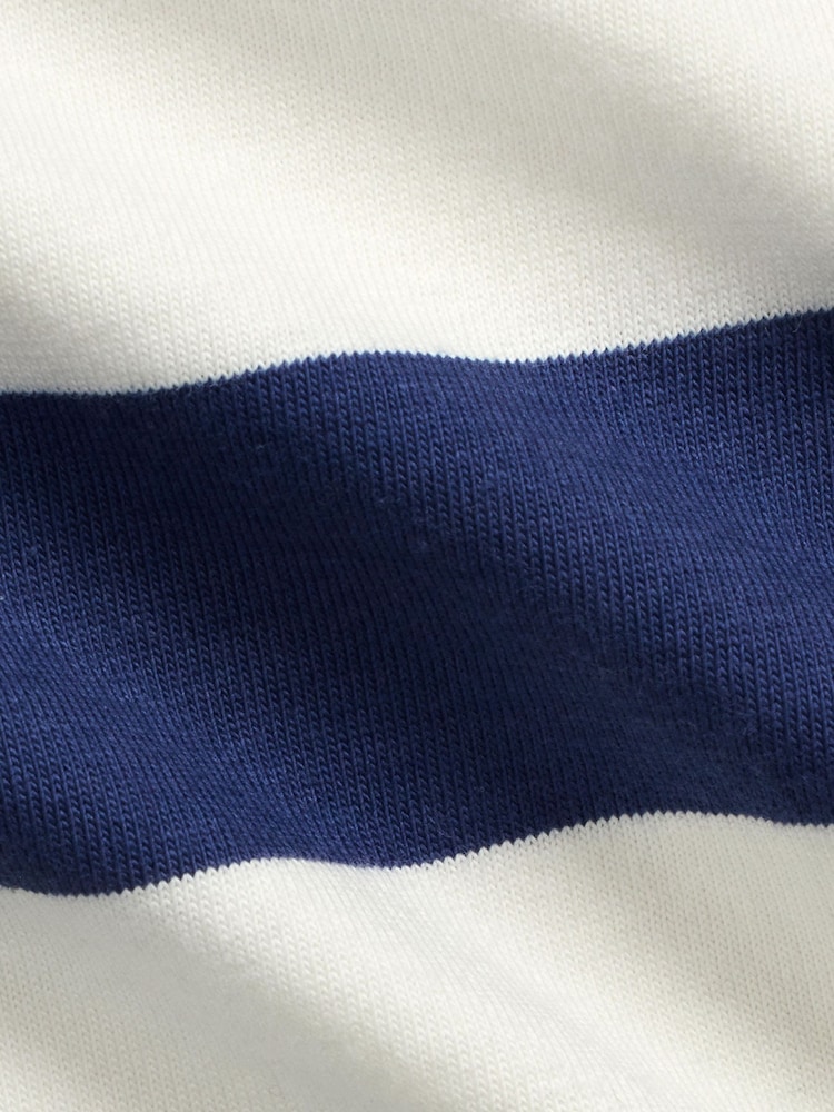 Polo Ralph Lauren Blue Baby Boys Striped Rugby Shortall Rompersuit - Image 3 of 3