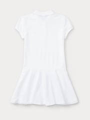 Polo Ralph Lauren White Girls Stretch Pique Polo Dress - Image 5 of 5