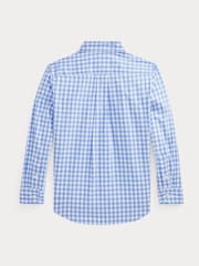 Polo Ralph Lauren Blue Boys Gingham Check Poplin Shirt - Image 2 of 2
