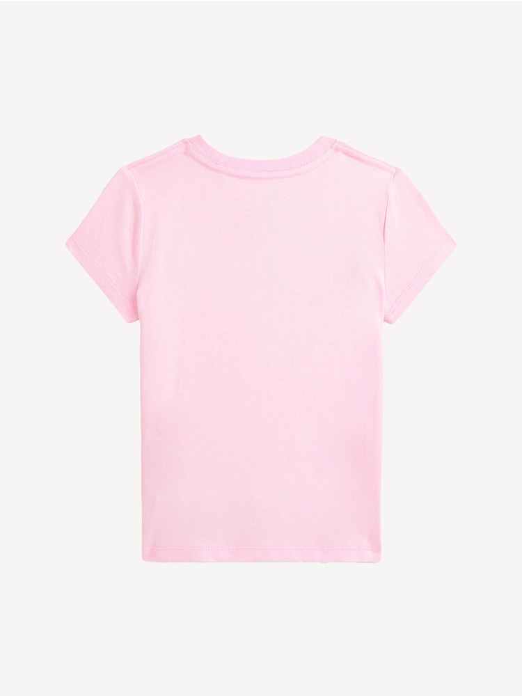 Polo Ralph Lauren Pink Girls Logo 100% Cotton Jersey T-Shirt - Image 2 of 2 Polo Ralph Lauren Pink Girls Logo 100% Cotton Jersey T-Shirt - Image 2 of 2