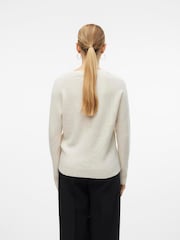 VERO MODA Cream Dove Round Neck Knitted Jumper - Image 2 of 3