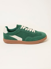 FatFace Fia Dark Green Retro Trainer - Image 1 of 3