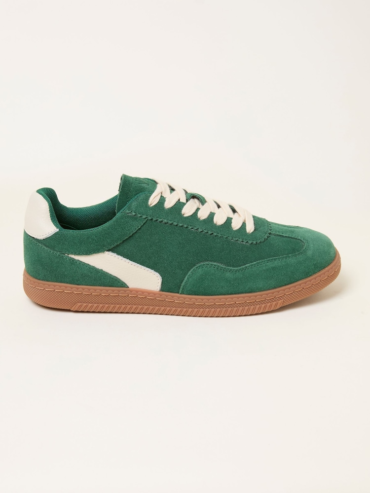 FatFace Fia Dark Green Retro Trainer - Image 1 of 3 FatFace Fia Dark Green Retro Trainer - Image 1 of 3