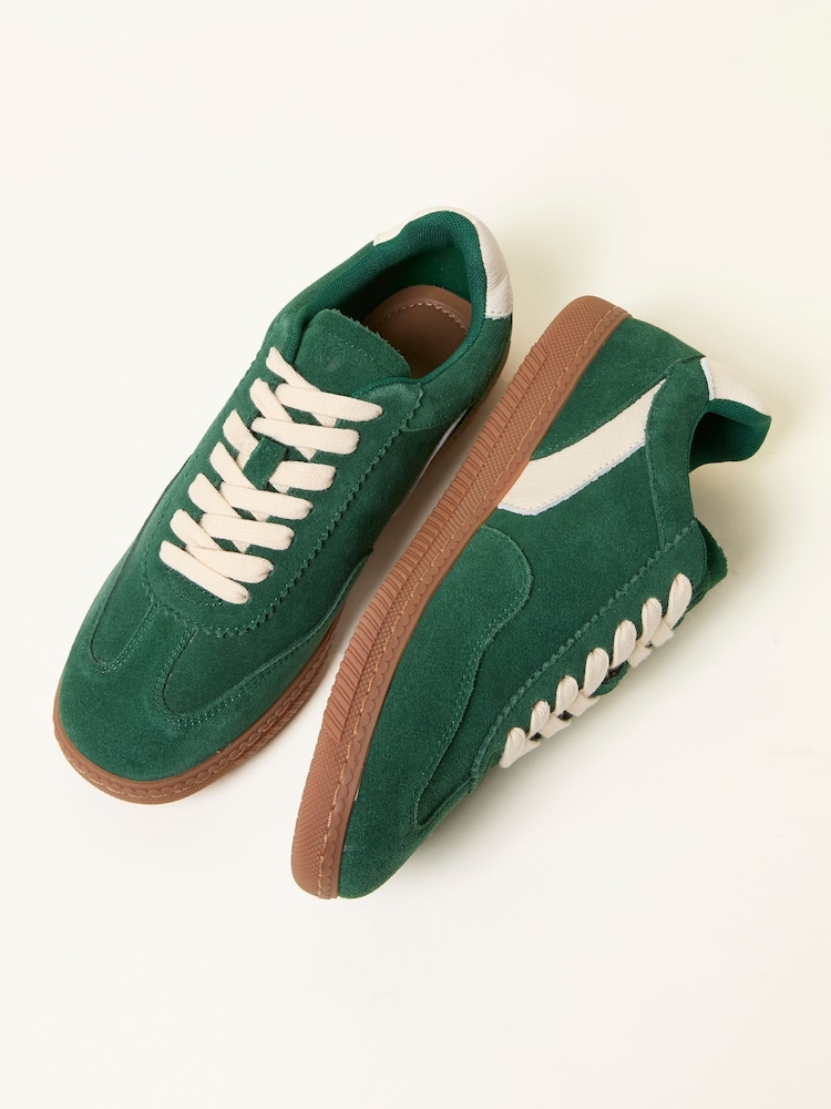 FatFace Fia Dark Green Retro Trainer - Image 2 of 3 FatFace Fia Dark Green Retro Trainer - Image 2 of 3