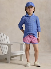 Polo Ralph Lauren Light Blue Boys Cable Knit Jumper - Image 2 of 3