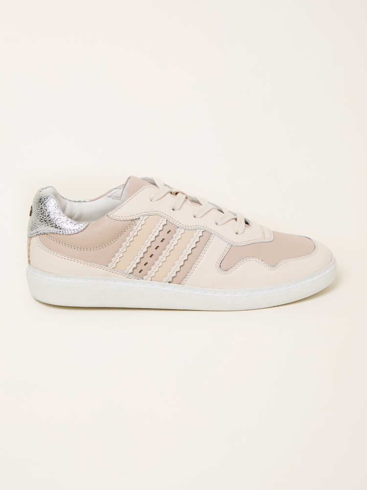 FatFace Meri White Leather Trainer - Image 1 of 3