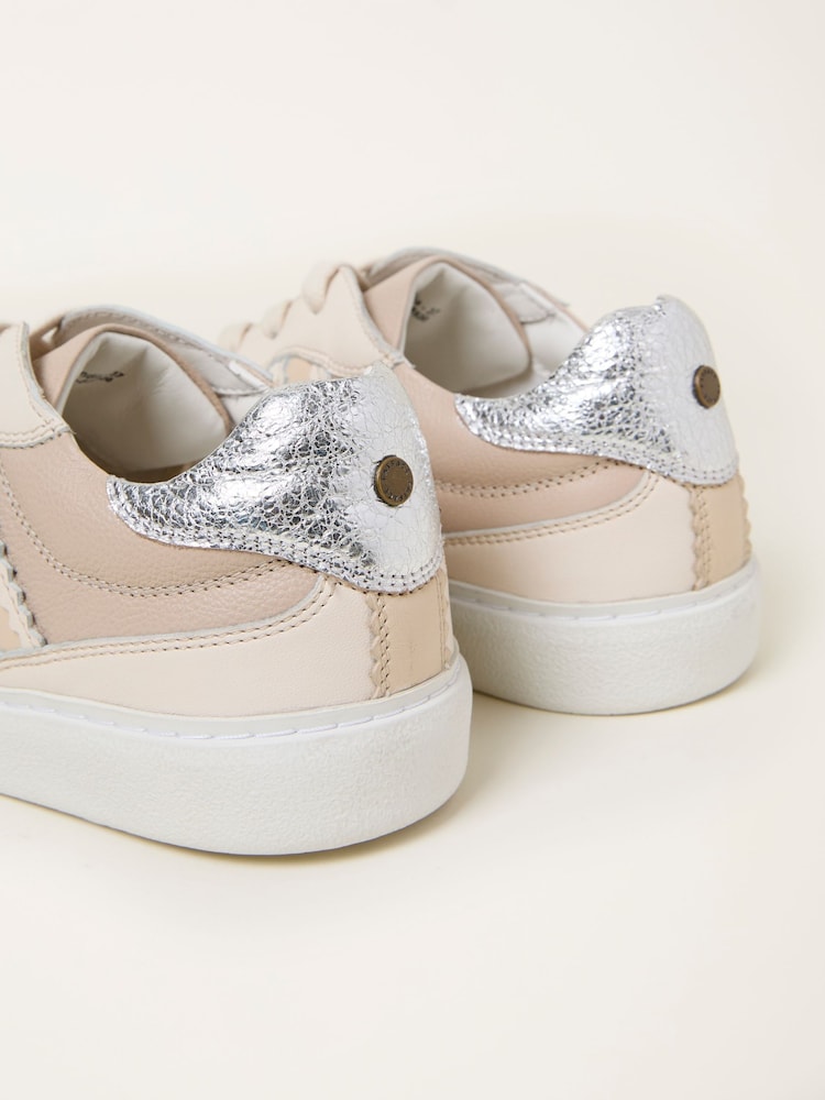 FatFace Meri White Leather Trainer - Image 2 of 3