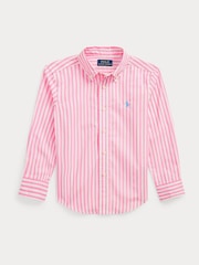 Polo Ralph Lauren Pink Boys Plaid Checked Cotton Poplin Shirt - Image 1 of 2