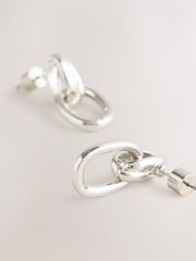 Silver Tone Door Knocker Stud Earrings - Image 2 of 3