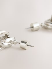 Silver Tone Door Knocker Stud Earrings - Image 3 of 3
