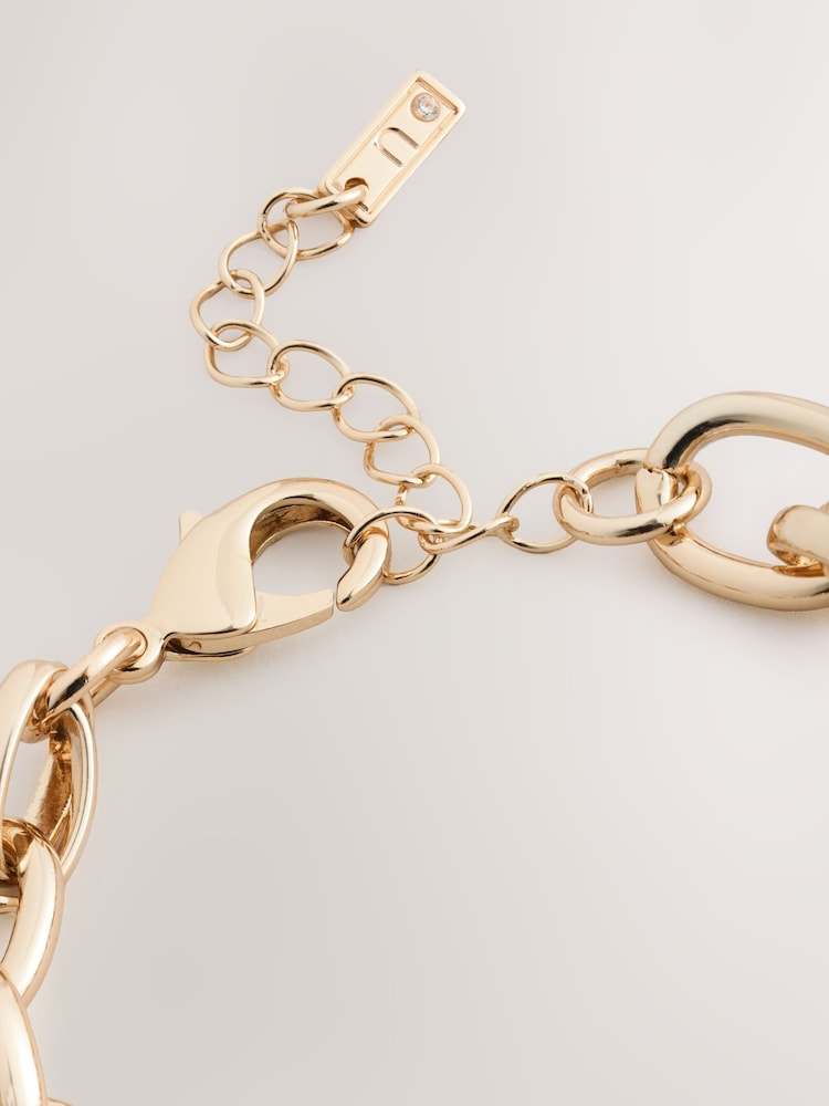 Tono dorado - Double Link Chunky Chain Bracelet - Imagen 3 de 3