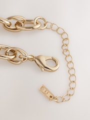 Gold Tone Double Link Chunky Chain Necklace - Image 3 of 3