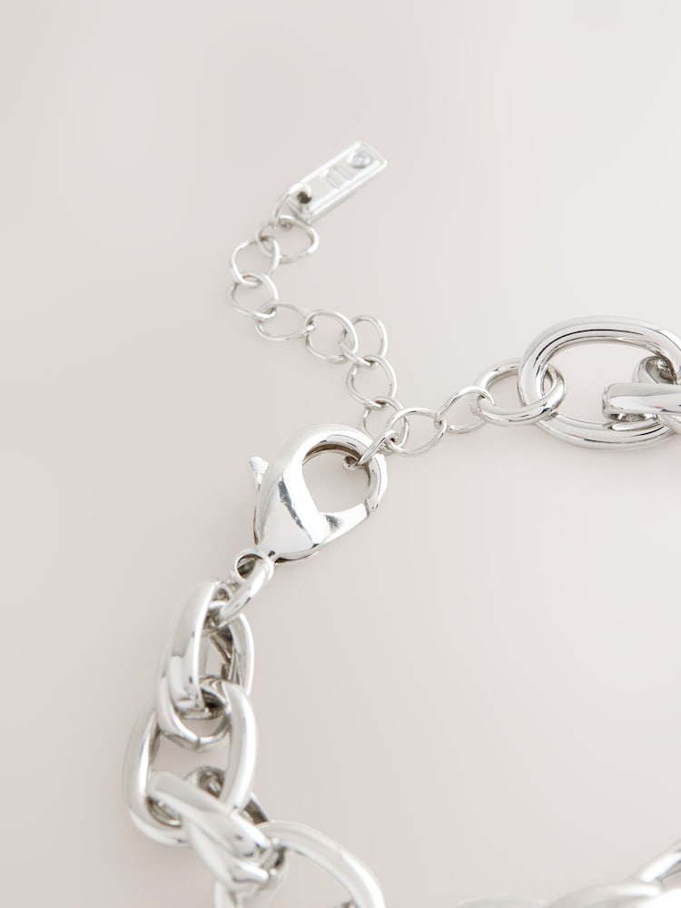 Tono plateado - Double Link Chunky Chain Bracelet - Imagen 2 de 3