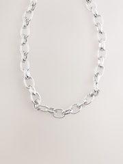 Tono plateado - Double Link Chunky Chain Necklace - Imagen 1 de 3