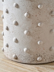 Pacific Lifestyle Grey Kali Textured Dot Light Stoneware Table Lamp - Image 2 of 5