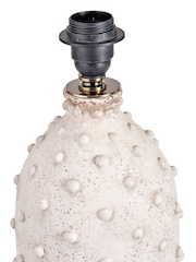 Pacific Lifestyle Grey Kali Textured Dot Light Stoneware Table Lamp - Image 5 of 5