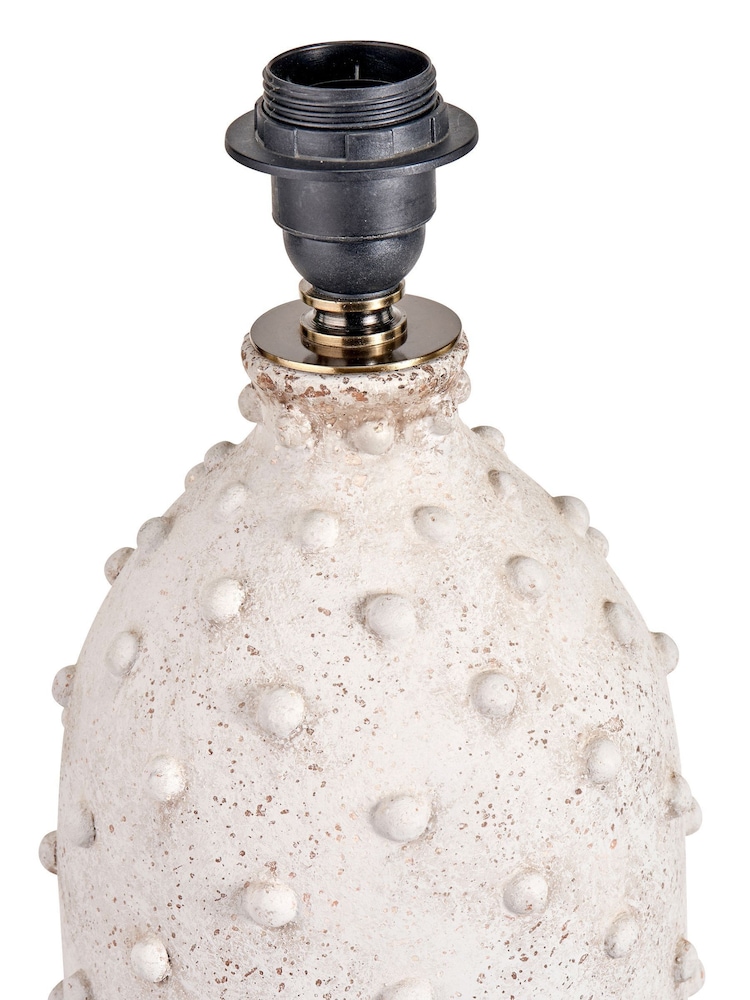 Pacific Lifestyle Grey Kali Textured Dot Light Stoneware Table Lamp - Image 5 of 5