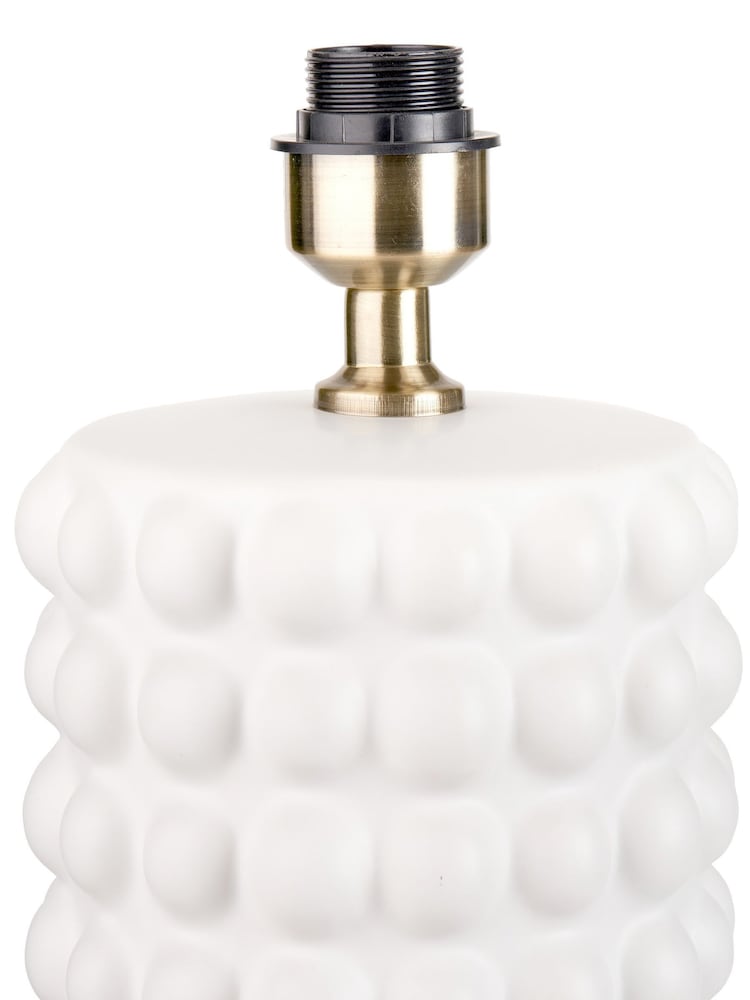 Pacific Lifestyle White Sohan Bobbled Ceramic Tall Table Lamp - Image 5 of 5