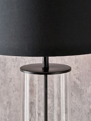 Pacific Lifestyle Clear Westwood Clear Glass and Black Metal Table Lamp - Image 2 of 5