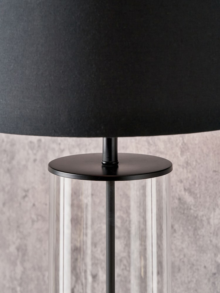 Pacific Lifestyle Clear Westwood Clear Glass and Black Metal Table Lamp - Image 2 of 5