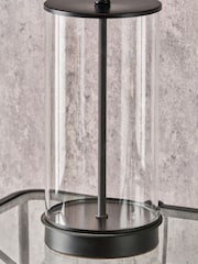 Pacific Lifestyle Clear Westwood Clear Glass and Black Metal Table Lamp - Image 3 of 5