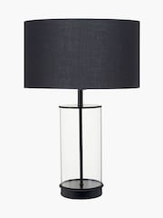 Pacific Lifestyle Clear Westwood Clear Glass and Black Metal Table Lamp - Image 4 of 5