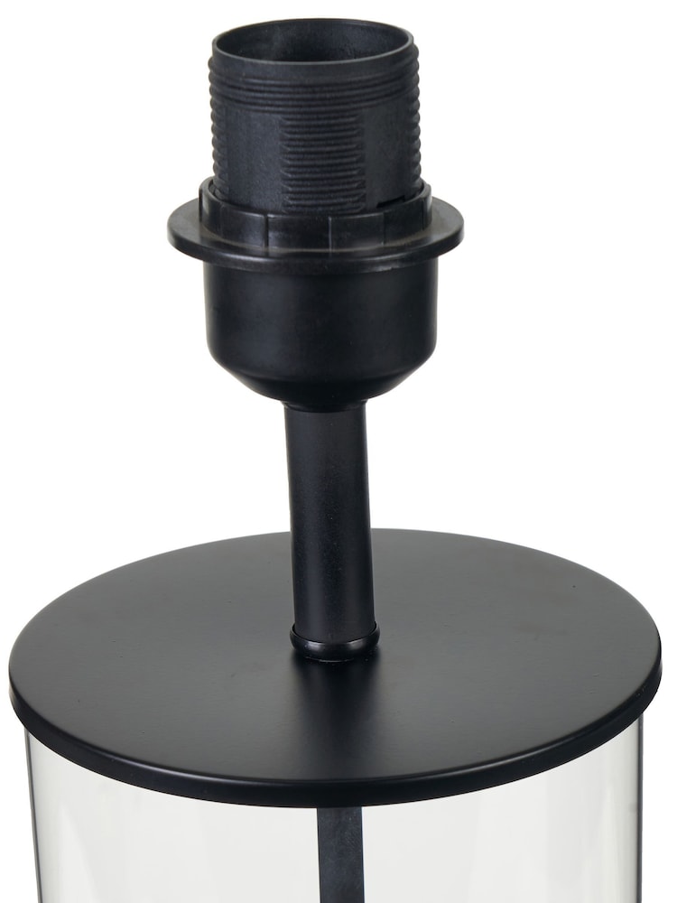 Pacific Lifestyle Clear Westwood Clear Glass and Black Metal Table Lamp - Image 5 of 5