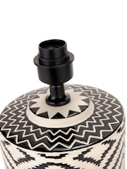 Pacific Lifestyle Black Chirala Ikat Ceramic Table Lamp - Image 5 of 5