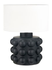 Pacific Lifestyle Black Serenity Bobbled Ceramic Large Table Lamp - Image 4 of 5