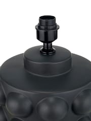 Pacific Lifestyle Black Serenity Bobbled Ceramic Large Table Lamp - Image 5 of 5