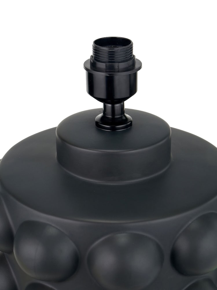 Pacific Lifestyle Black Serenity Bobbled Ceramic Large Table Lamp - Image 5 of 5