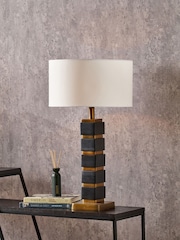 Pacific Lifestyle Black Maximo Cube Design Table Lamp - Image 1 of 5