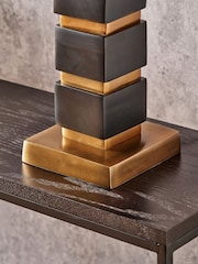 Pacific Lifestyle Black Maximo Cube Design Table Lamp - Image 3 of 5