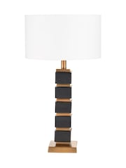 Pacific Lifestyle Black Maximo Cube Design Table Lamp - Image 4 of 5