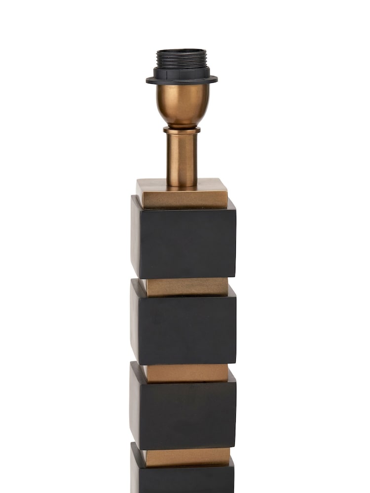 Pacific Lifestyle Black Maximo Cube Design Table Lamp - Image 5 of 5