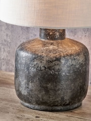 Pacific Lifestyle Grey Vulcan Textured Stoneware Table Lamp - Image 2 of 5