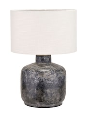 Pacific Lifestyle Grey Vulcan Textured Stoneware Table Lamp - Image 4 of 5