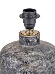 Pacific Lifestyle Grey Vulcan Textured Stoneware Table Lamp - Image 5 of 5