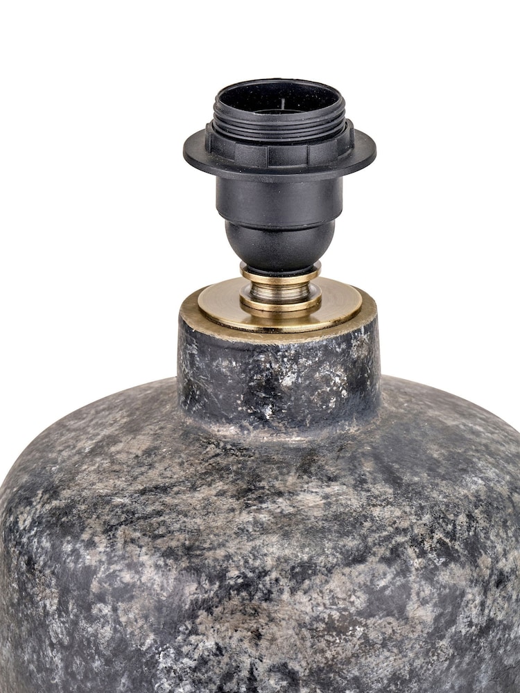 Pacific Lifestyle Grey Vulcan Textured Stoneware Table Lamp - Image 5 of 5